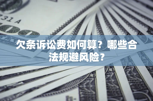 武汉欠条诉讼费如何算？哪些合法规避风险？